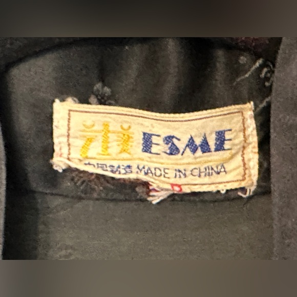 Black Chinese Asian Style Floral Pattern Robe - Picture 5 of 6